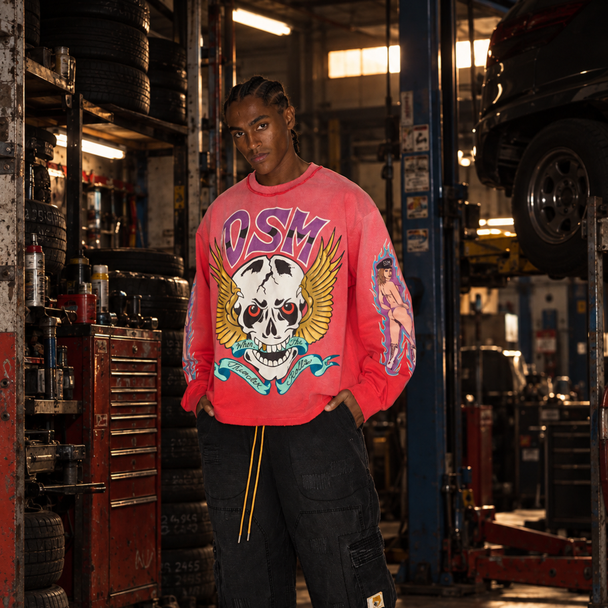 Diet Starts Monday Thunder Long Sleeve Red – Mr.Something campaign