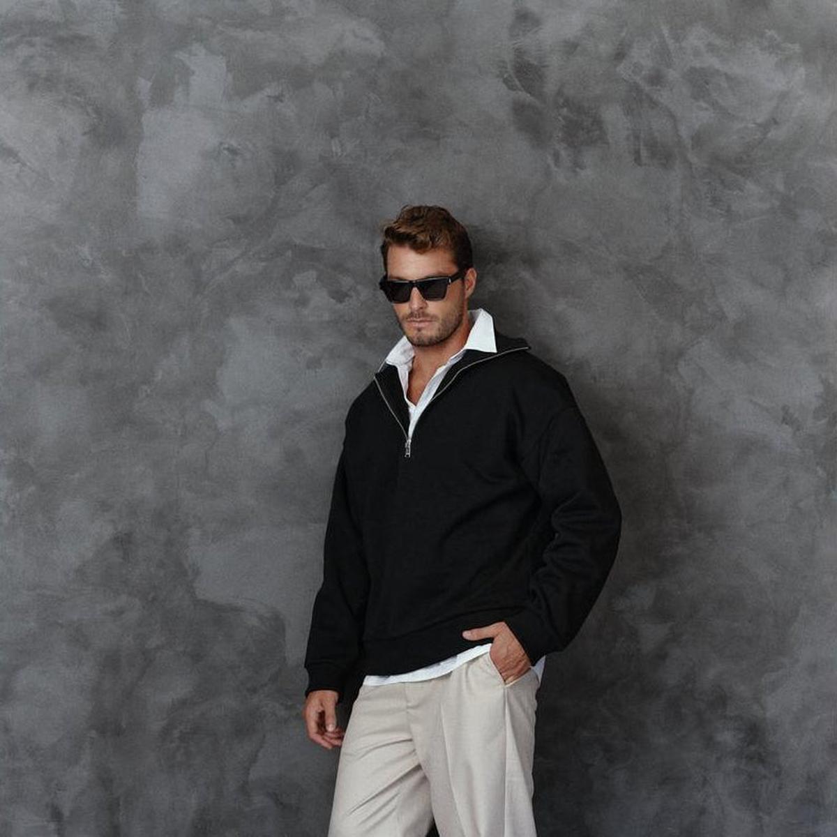 Drykorn Kailep Black Half Zip Sweatshirt – Mr.Something campaign