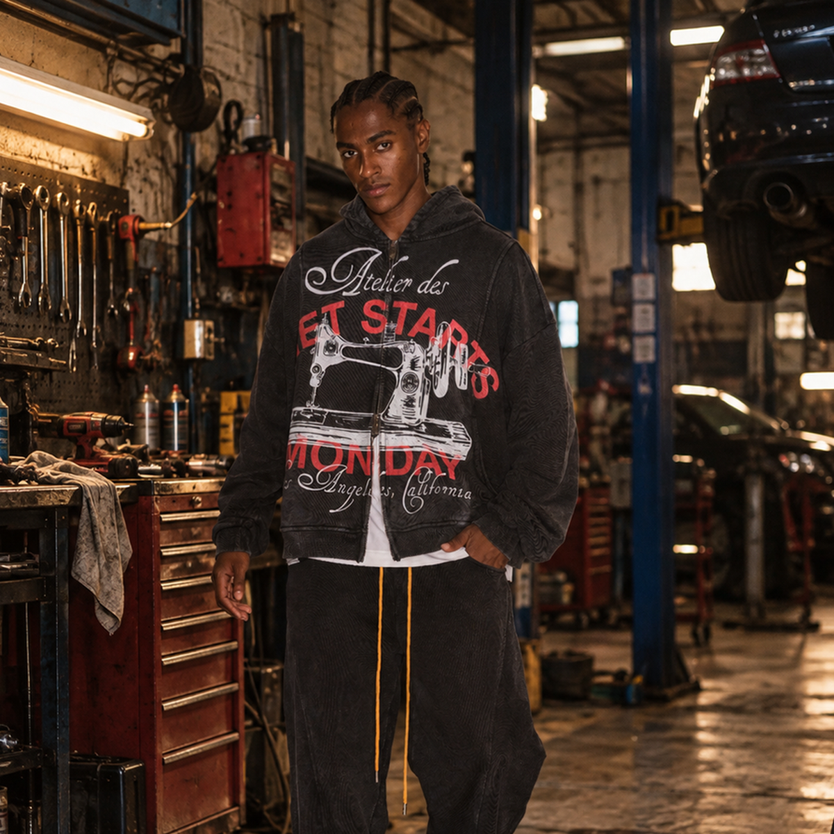 Diet Starts Monday Atelier Jacket Vintage Black – Mr.Something campaign