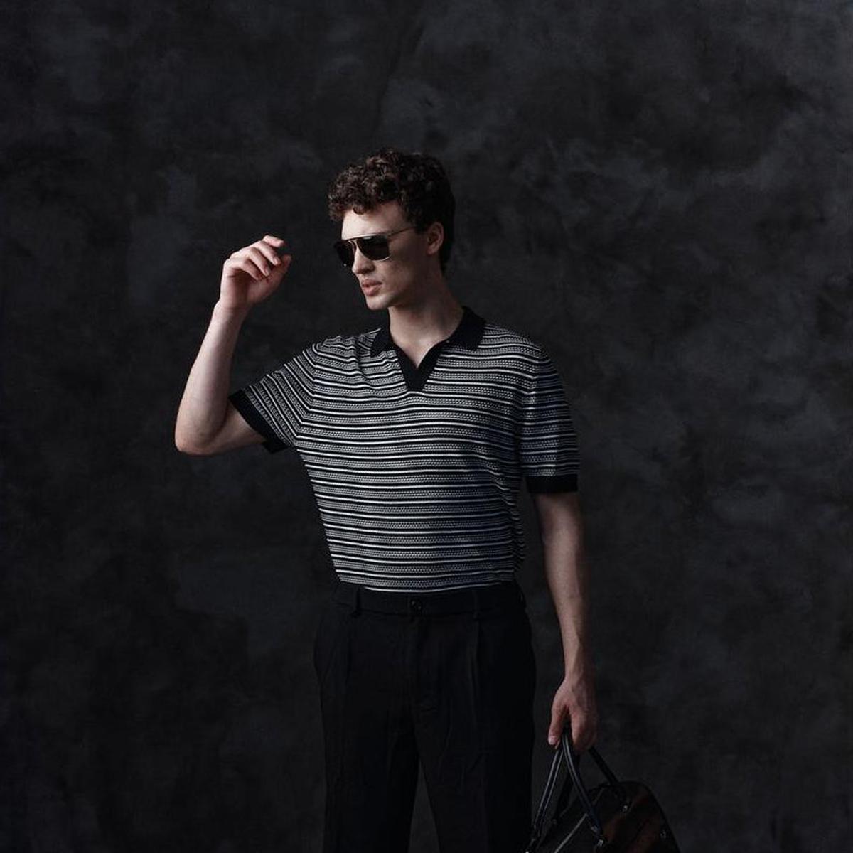 Drykorn Braian Black Stripes Knitted Polo Shirt – Mr.Something campaign