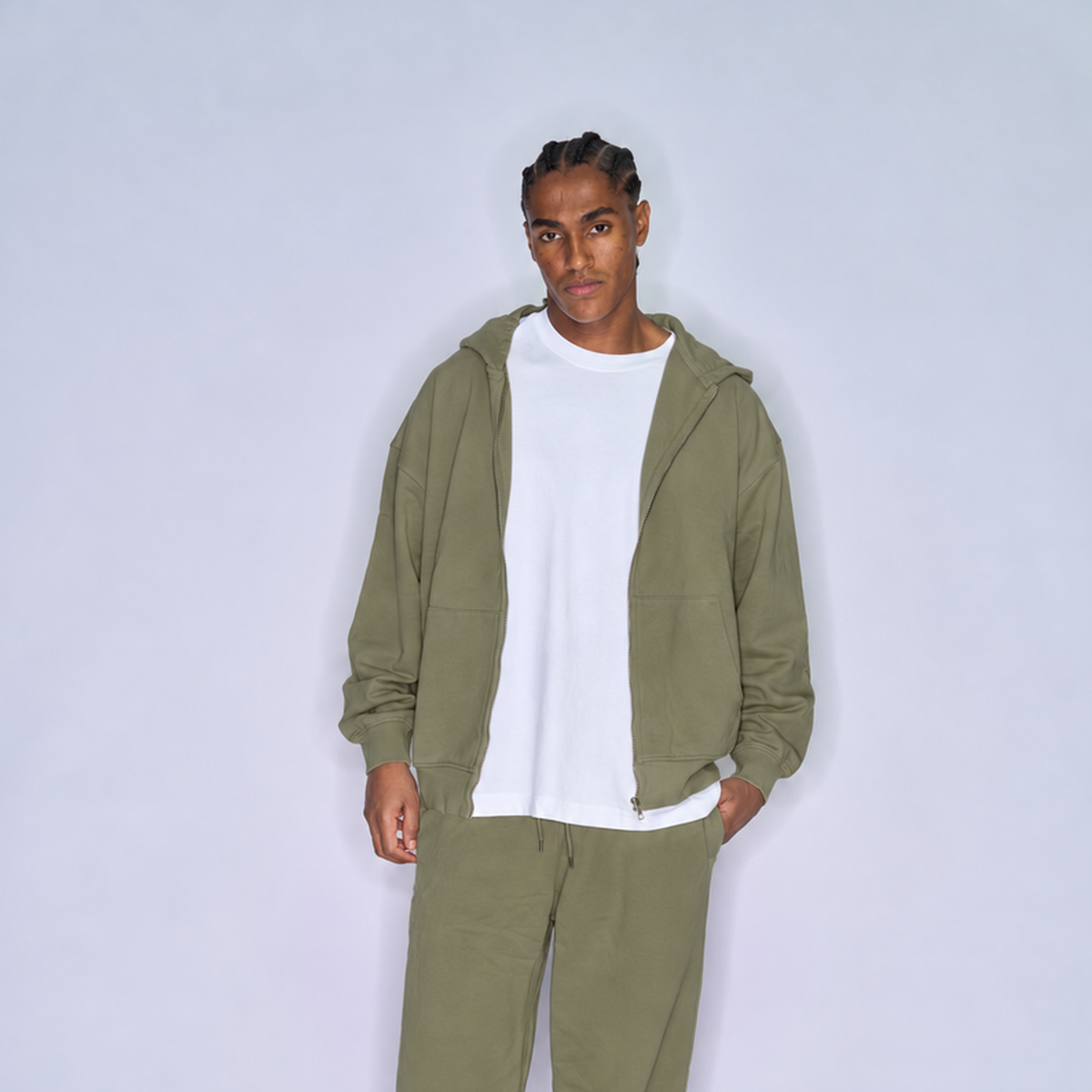 Colorful Standard Organic Oversized Zip Hood Dusty Olive – Mr.Something look