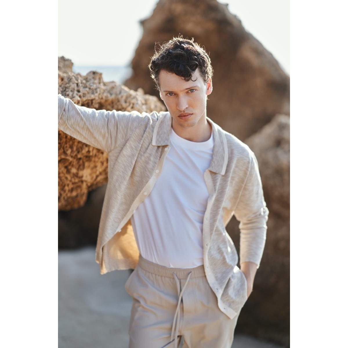 NOBL Koda Button Down Tipped Knit Shirt – Mr.something campaign