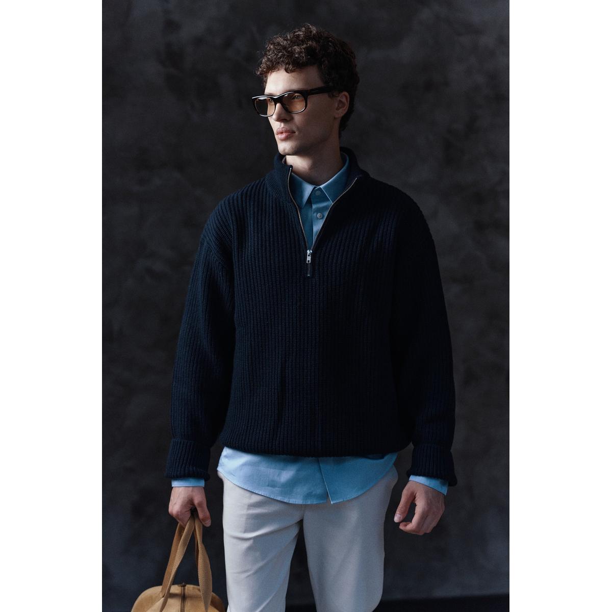 Colorful Standard Merino Quarter Zip Navy Blue – Mr.something campaign