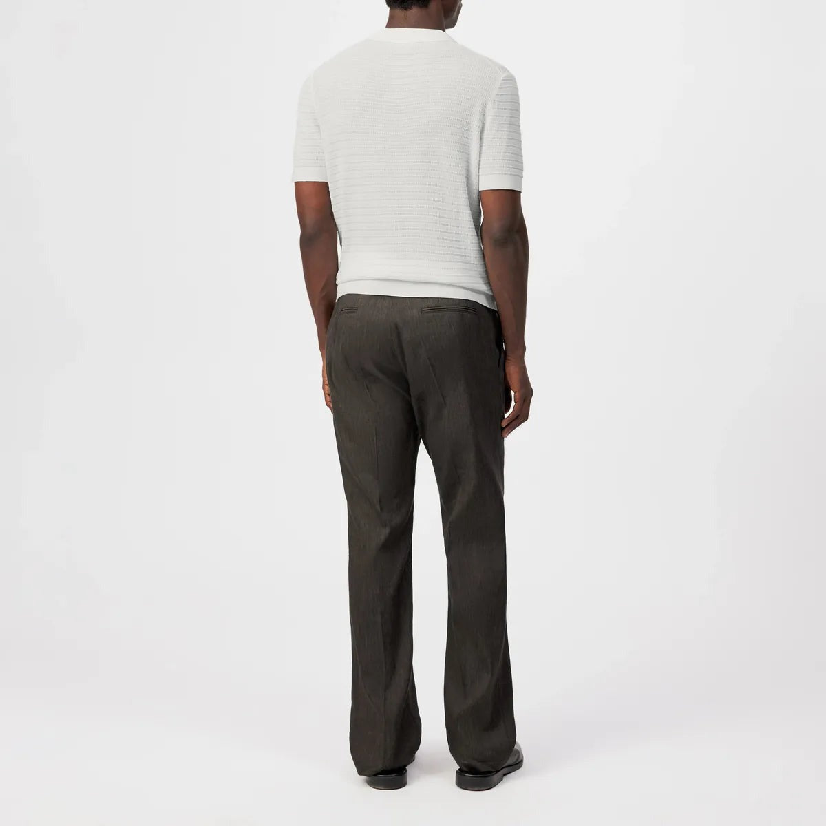 Drykorn Braian Knitted Polo Shirt in Ecru