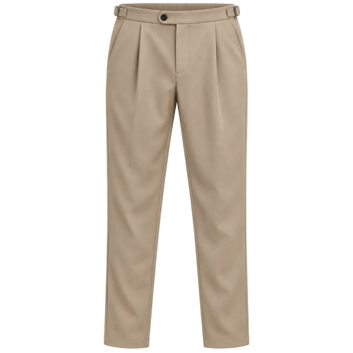 NOBL Axton Tailored Trousers in Beige