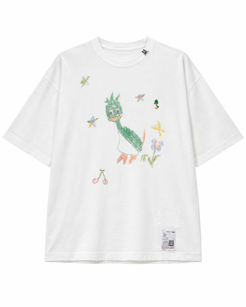 Maison Mihara Yasuhiro Leon Kids Doodle T-Shirt in White