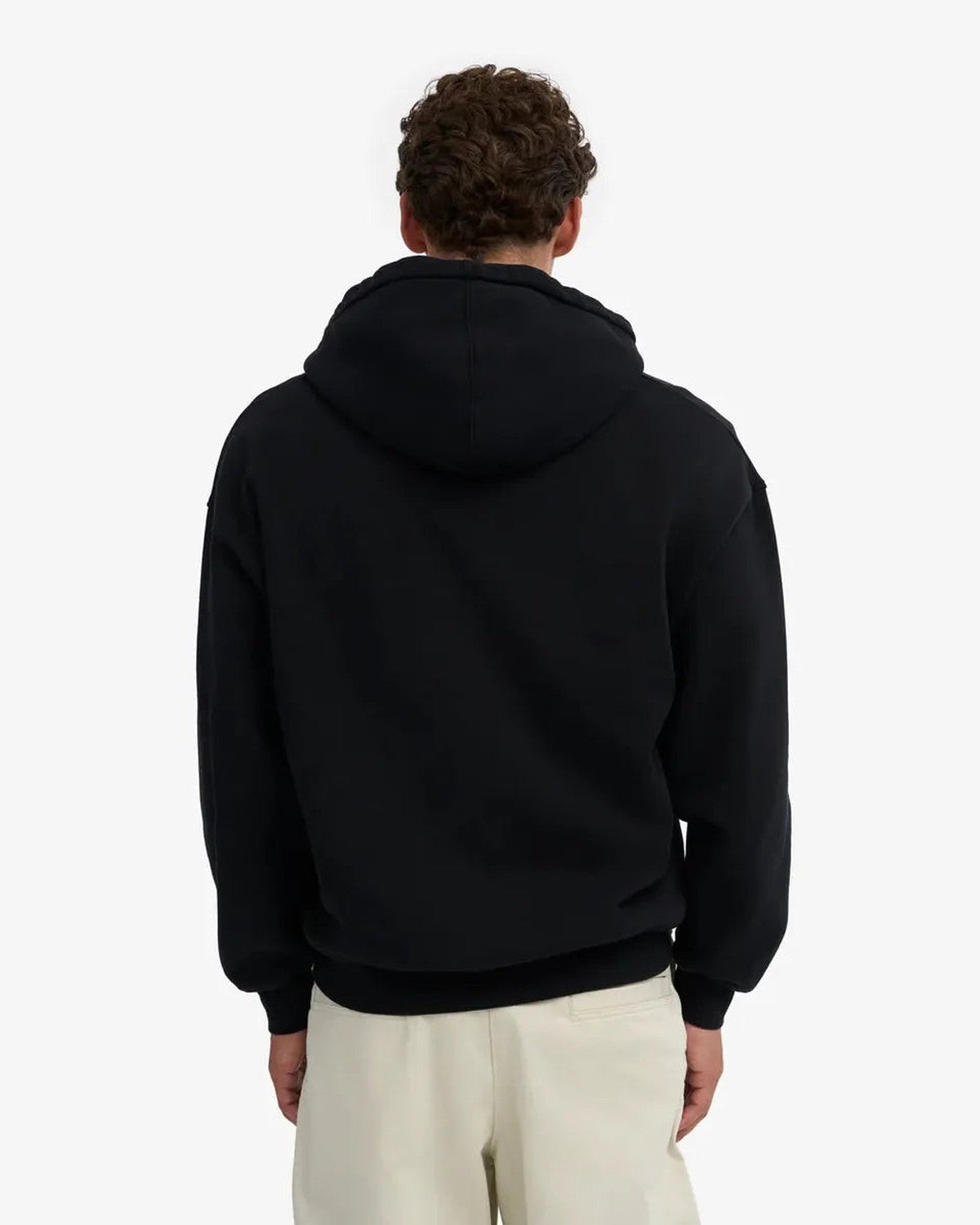 Colorful Standard Organic Oversized Zip Hoodie in Deep Black
