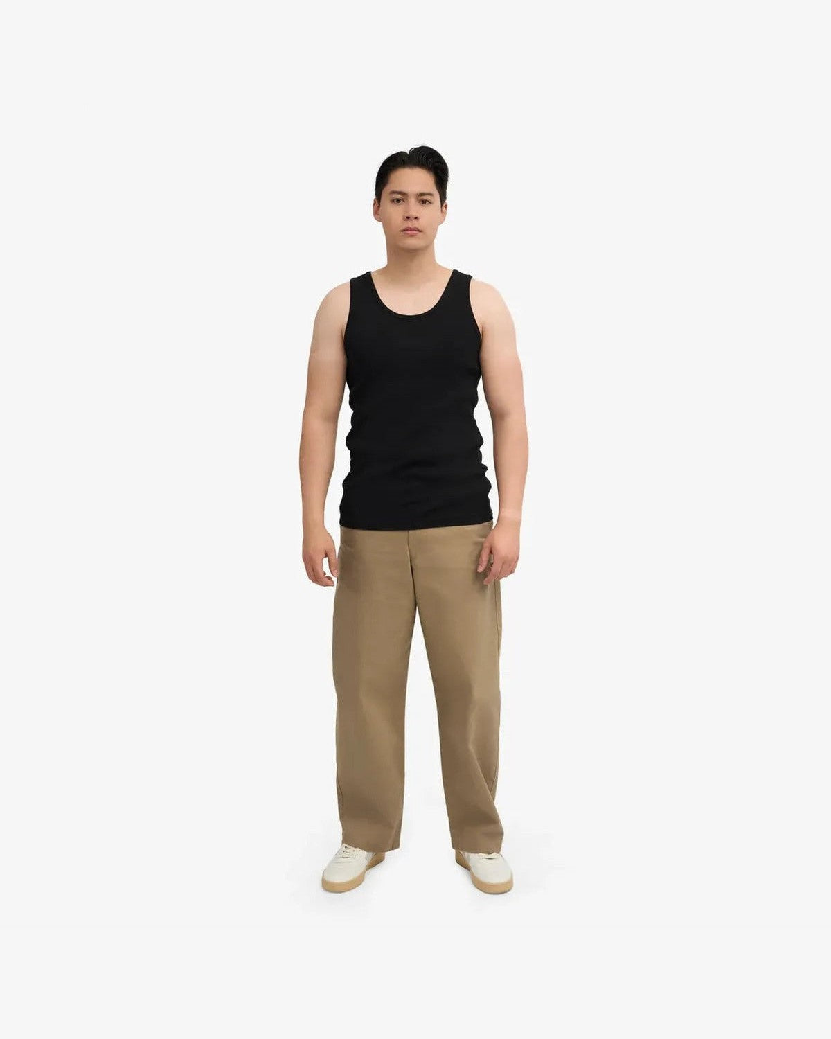 Colorful Standard Organic Rib Tank Top in Deep Black