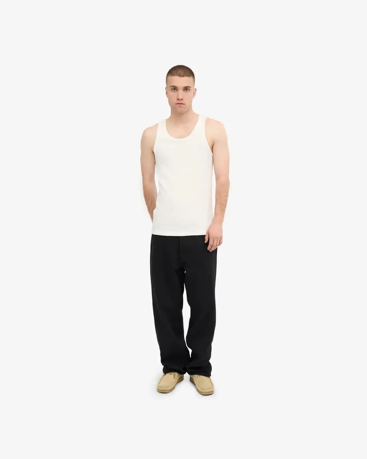 Colorful Standard Organic Rib Tank Top in Optical White