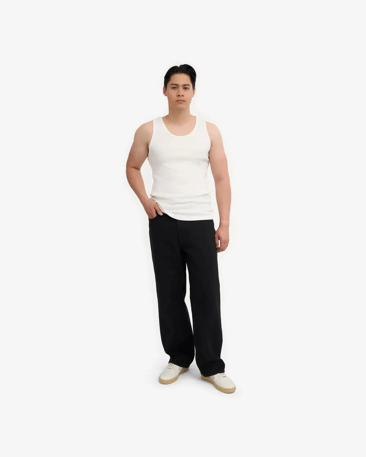 Colorful Standard Organic Rib Tank Top in Optical White