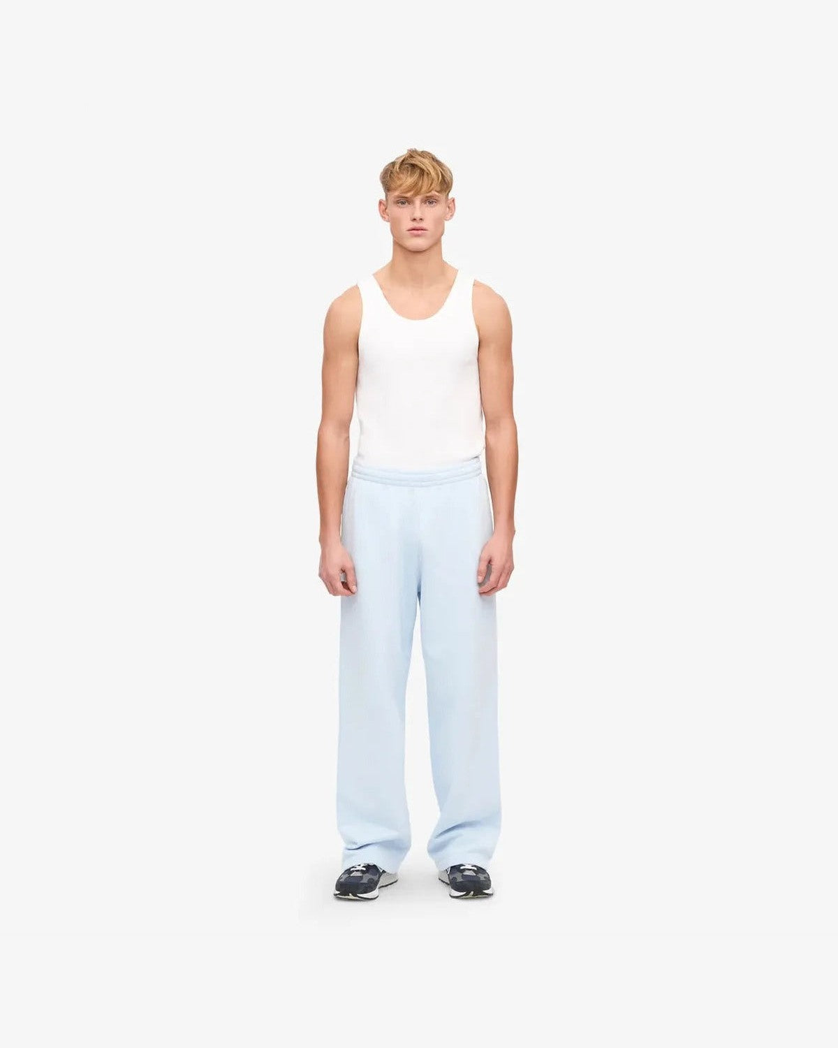 Colorful Standard Organic Straight Leg Sweatpants in Polar Blue
