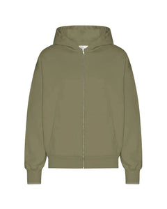 Colorful Standard Organic Oversized Zip Hoodie in Dusty Olive