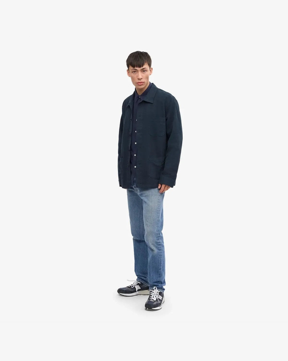 Colorful Standard Organic Workwear Jacket in Navy Blue