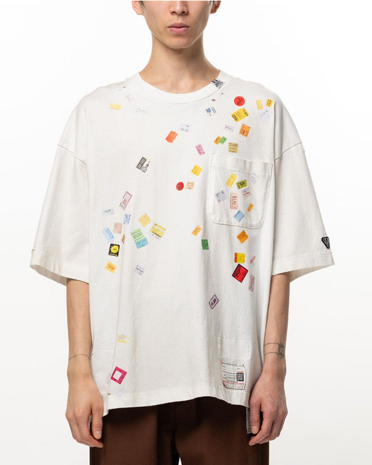 Maison Mihara Yasuhiro Price Tag T-Shirt in White