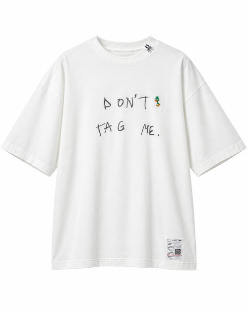 Maison Mihara Yasuhiro Don't Tag Me T-Shirt in White