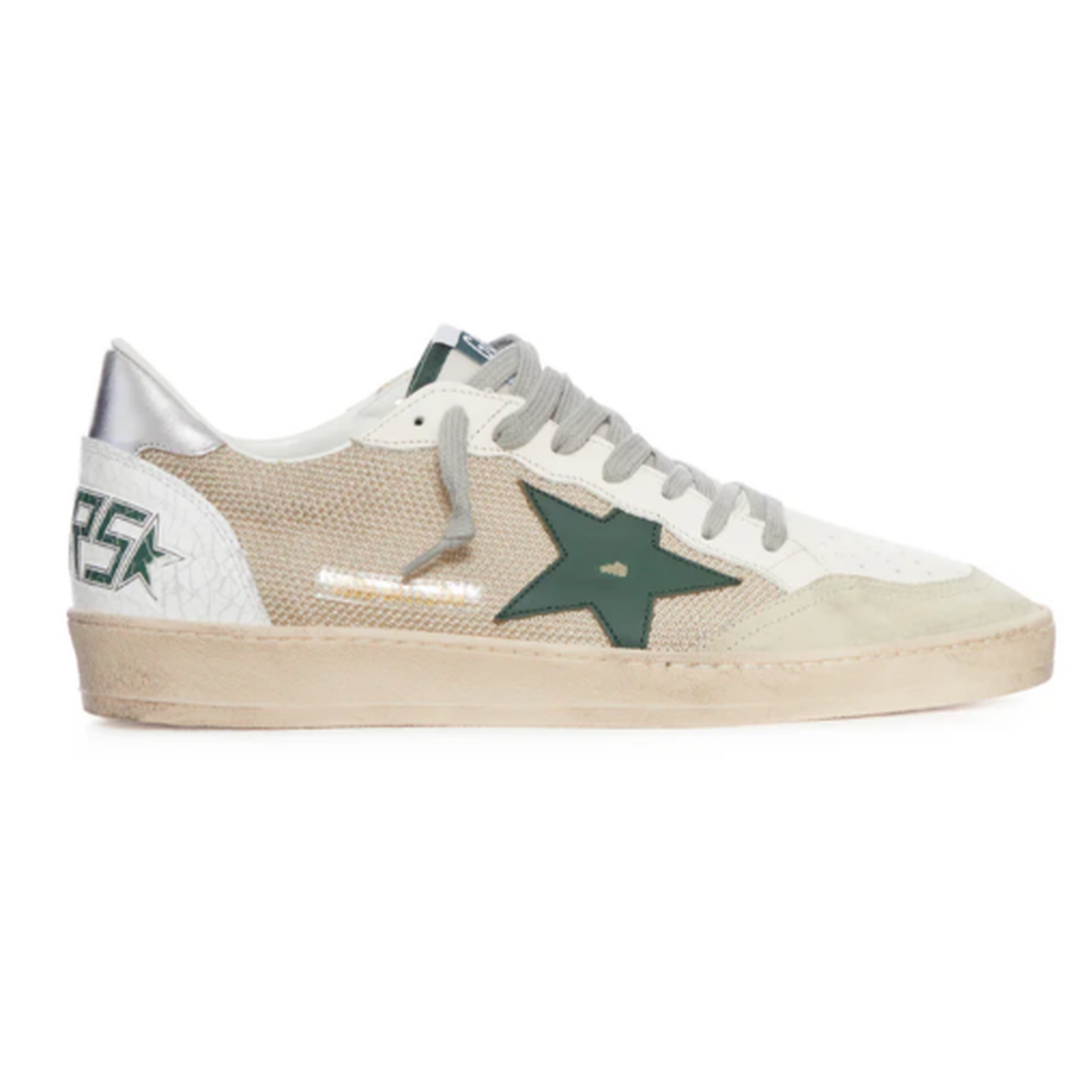 Golden Goose White Milk/Marble/Green/Silver/White Ballstar Sneakers
