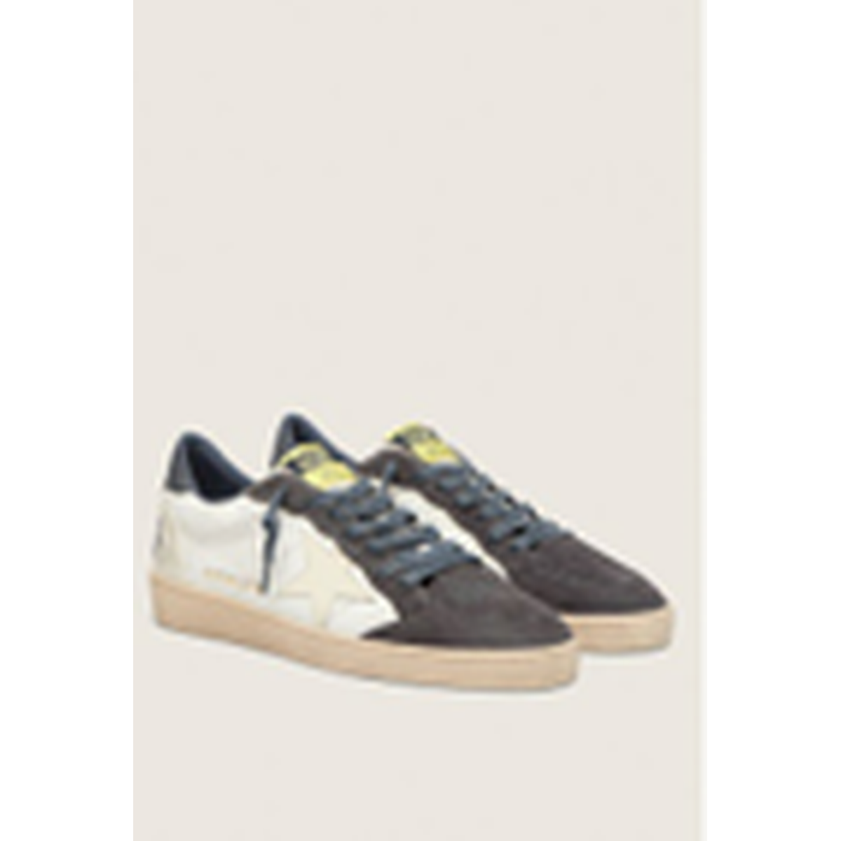 Golden Goose White/Beige/Blue Ballstar Sneakers