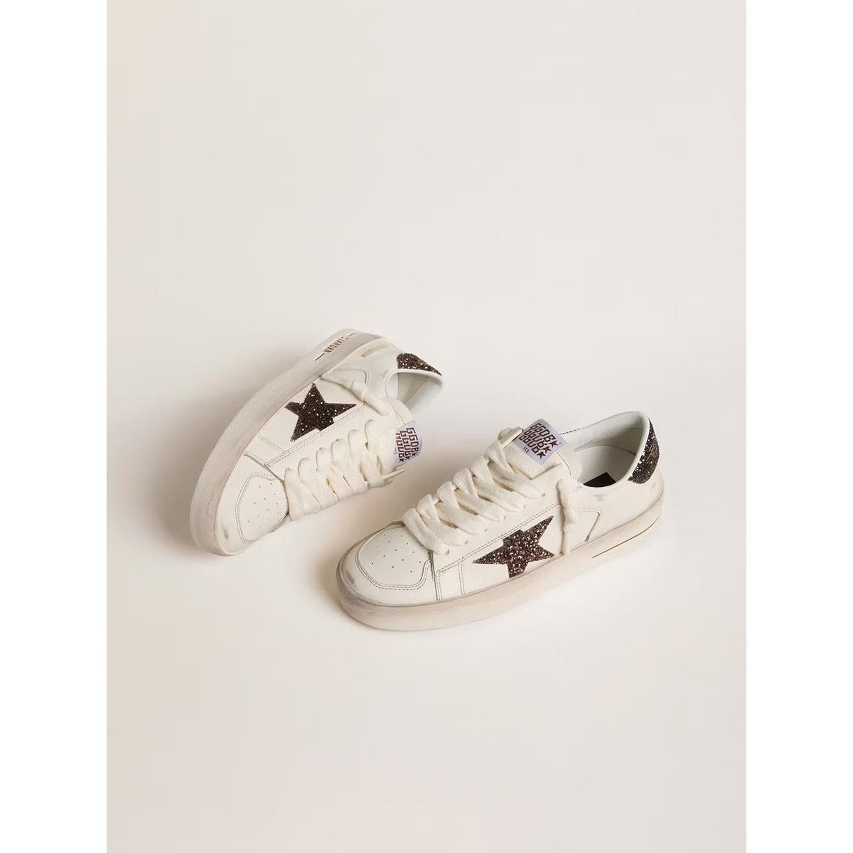 Golden Goose White/Beige Stardan Sneakers