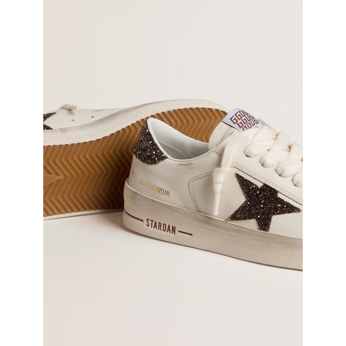 Golden Goose White/Beige Stardan Sneakers