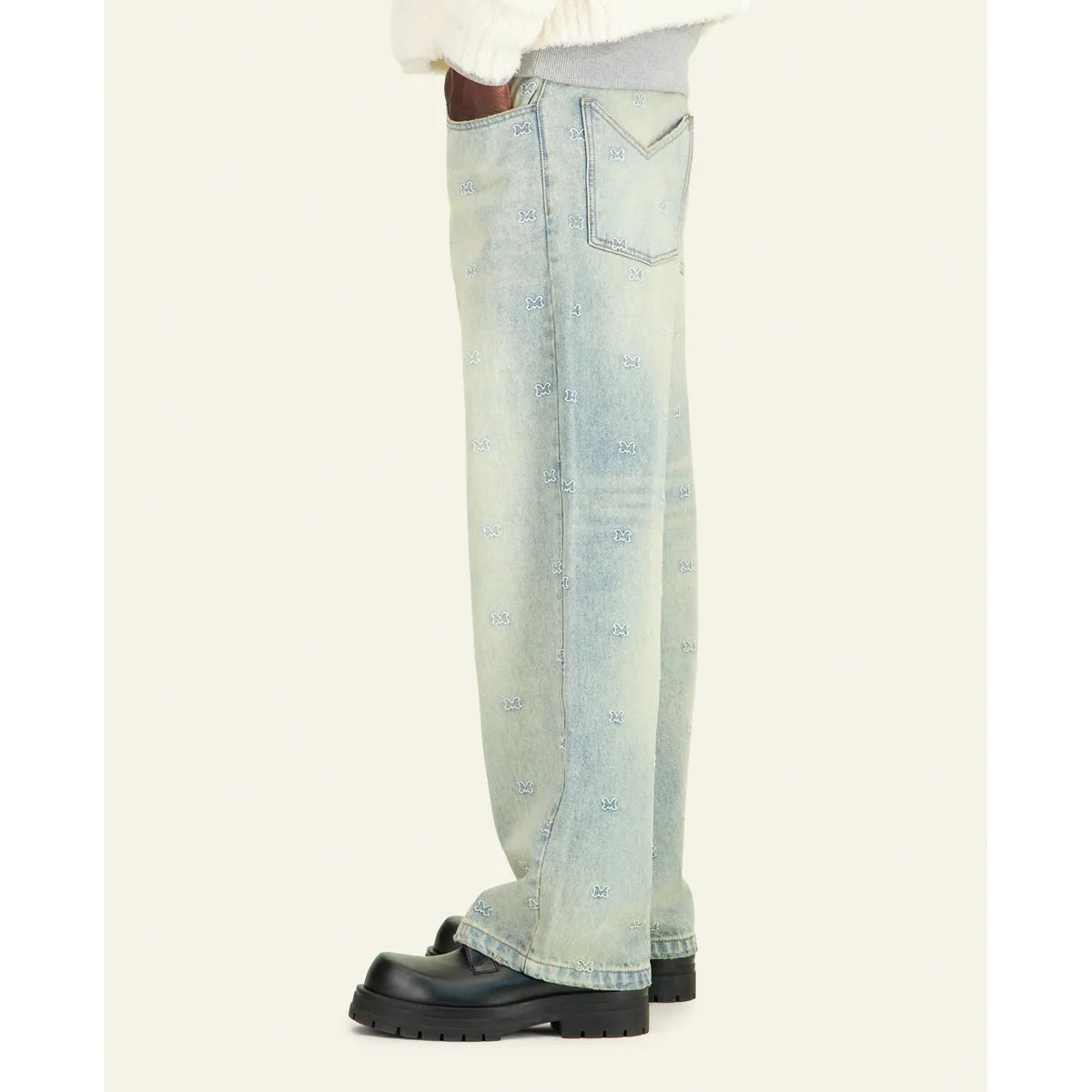 Mouty Brandmark Baggy Denim Trousers