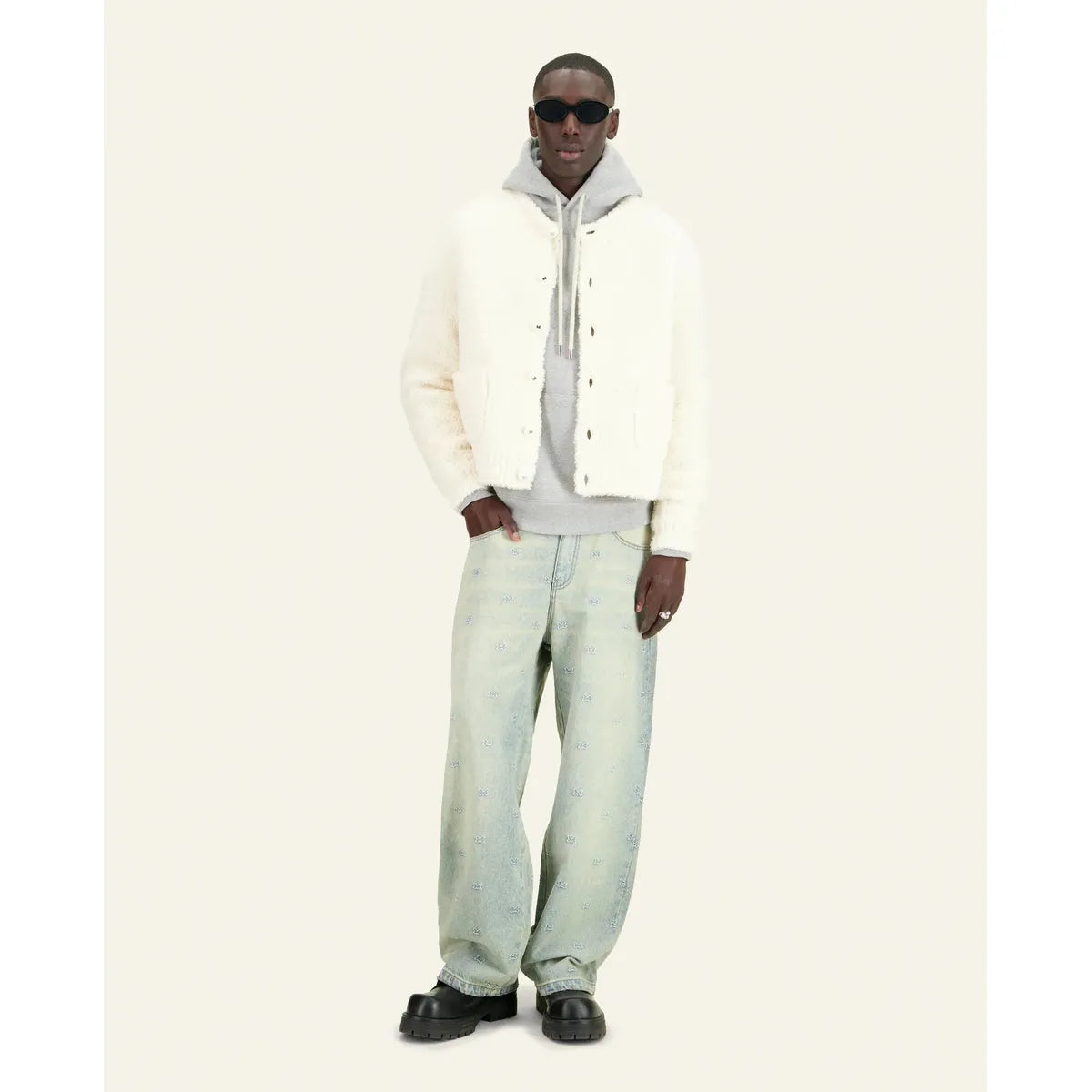 Mouty Brandmark Baggy Denim Trousers