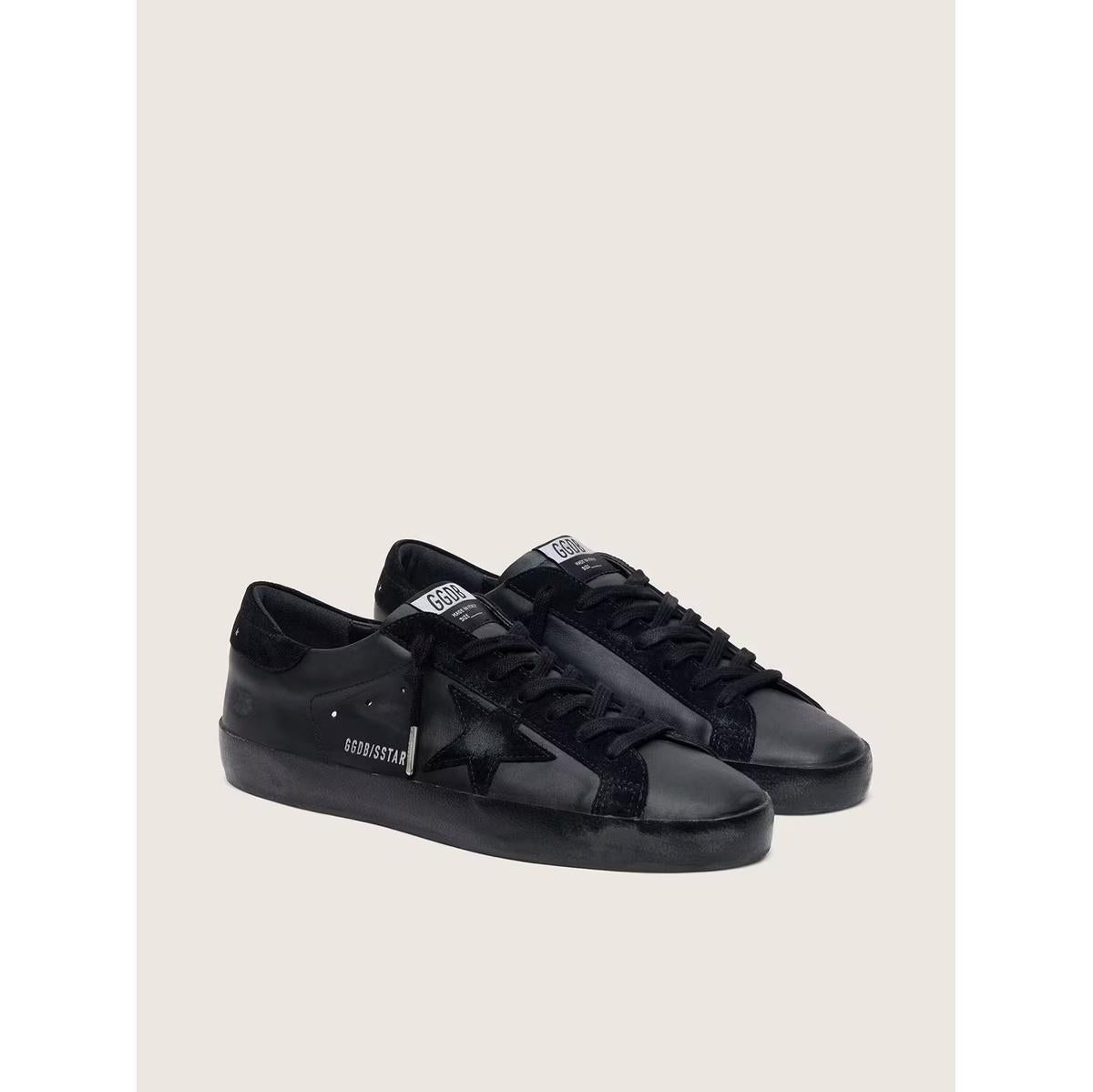 Golden Goose Black Nappa/Suede Super-Star Sneakers
