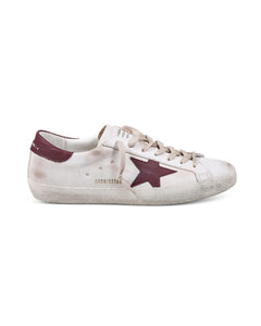 Golden Goose Super-Star Sneakers in White and Red