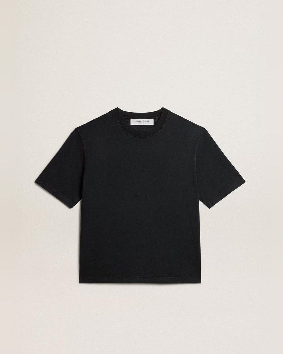 Golden Goose Logo Patch T-Shirt in Washed Black