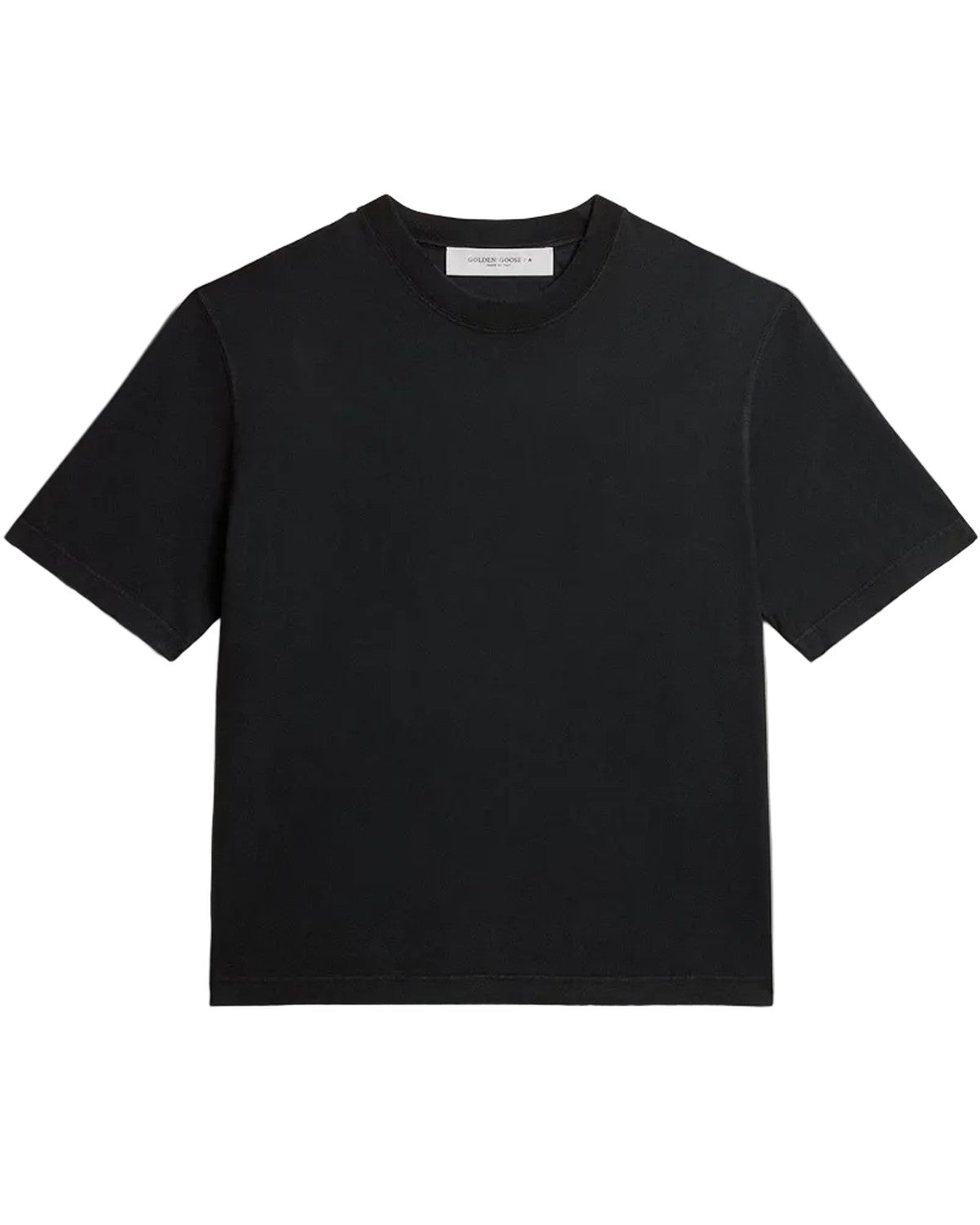 Golden Goose Logo Patch T-Shirt in Washed Black