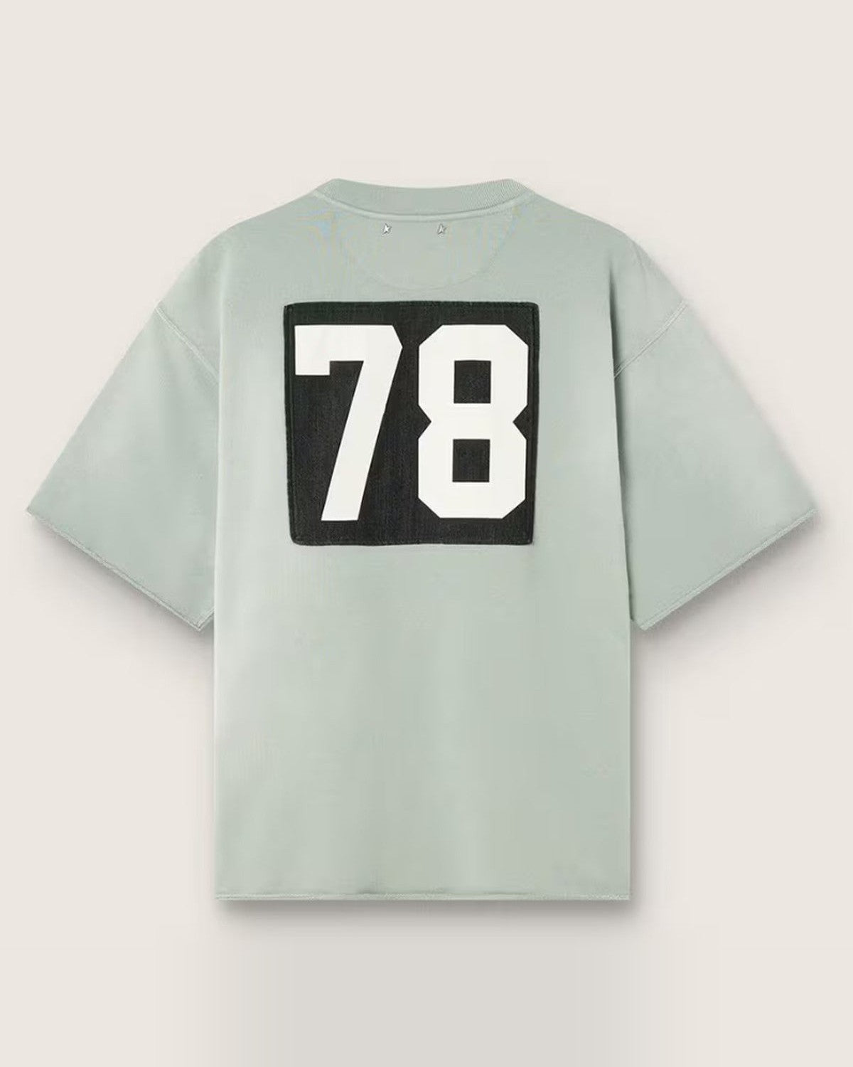 Golden Goose Embroidered Short Sleeve Sweatshirt in Green