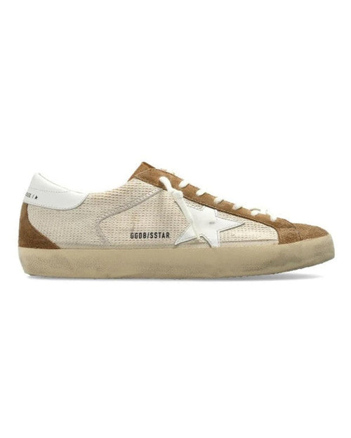 Golden Goose Super-Star Crochet Sneakers in Cream and Brown
