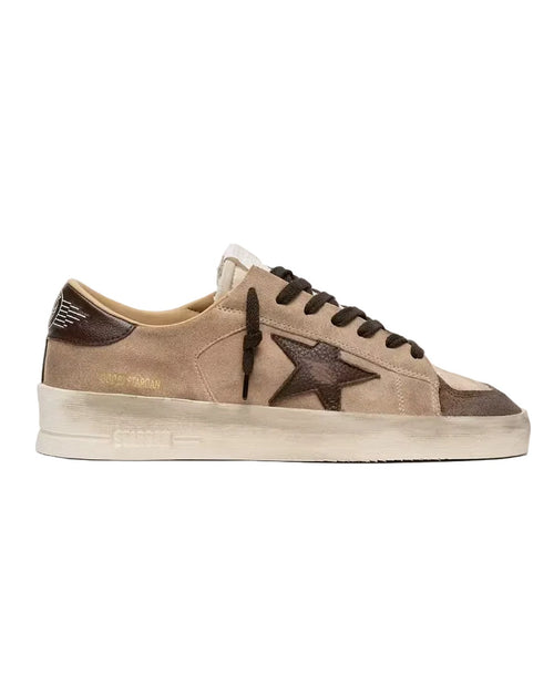Golden Goose Stardan Sneakers in Beige and Brown
