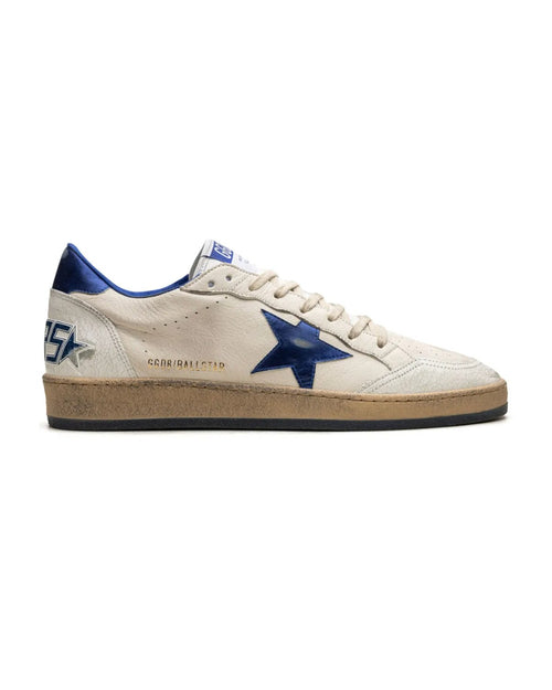 Golden Goose Ball Star Sneakers in White and Bluette