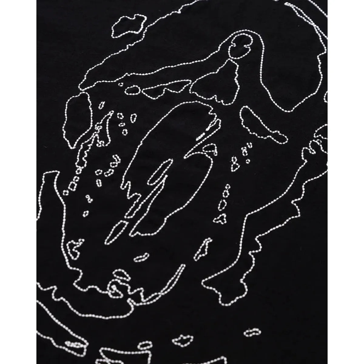 Undergold Gratia Plena Mary Embroidered T-shirt Black