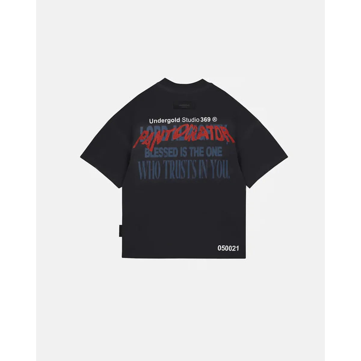 Undergold Gratia Plena Pantocrator Boxy Fit T-shirt Vintage Black