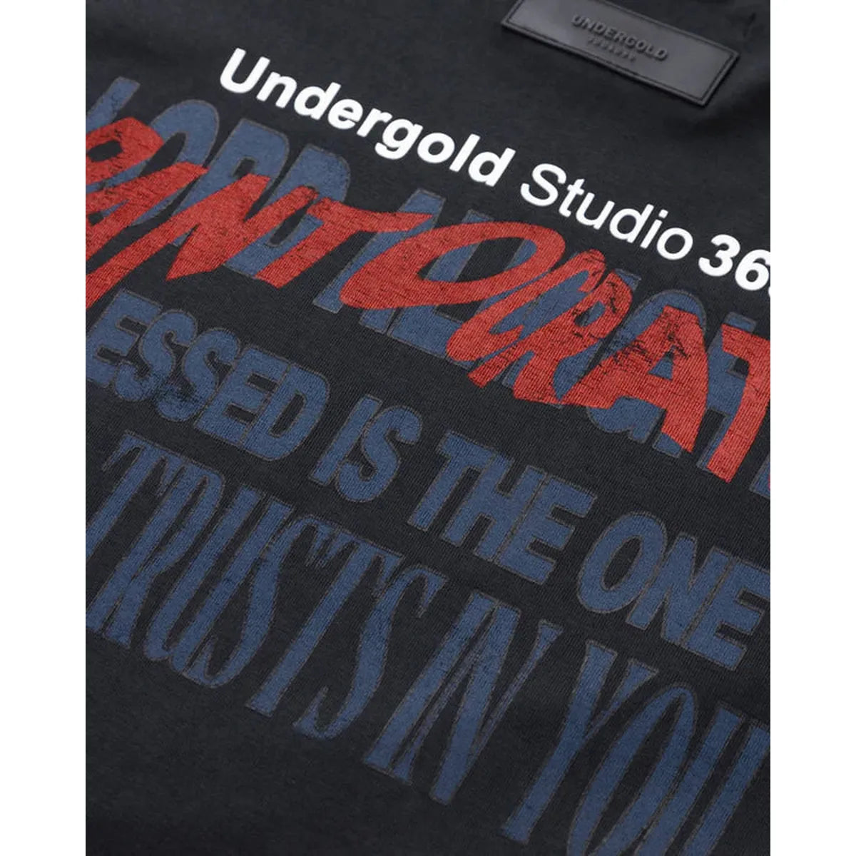 Undergold Gratia Plena Pantocrator Boxy Fit T-shirt Vintage Black