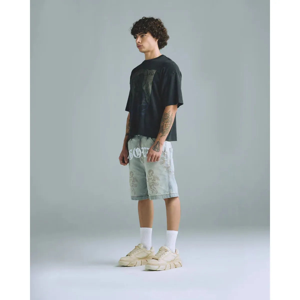 Undergold Gratia Plena Pantocrator Boxy Fit T-shirt Vintage Black