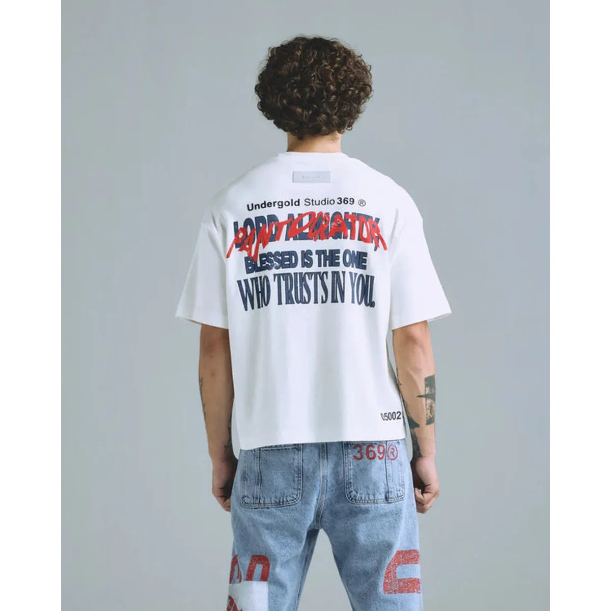 Undergold Gratia Plena Pantocrator Boxy Fit T-shirt White