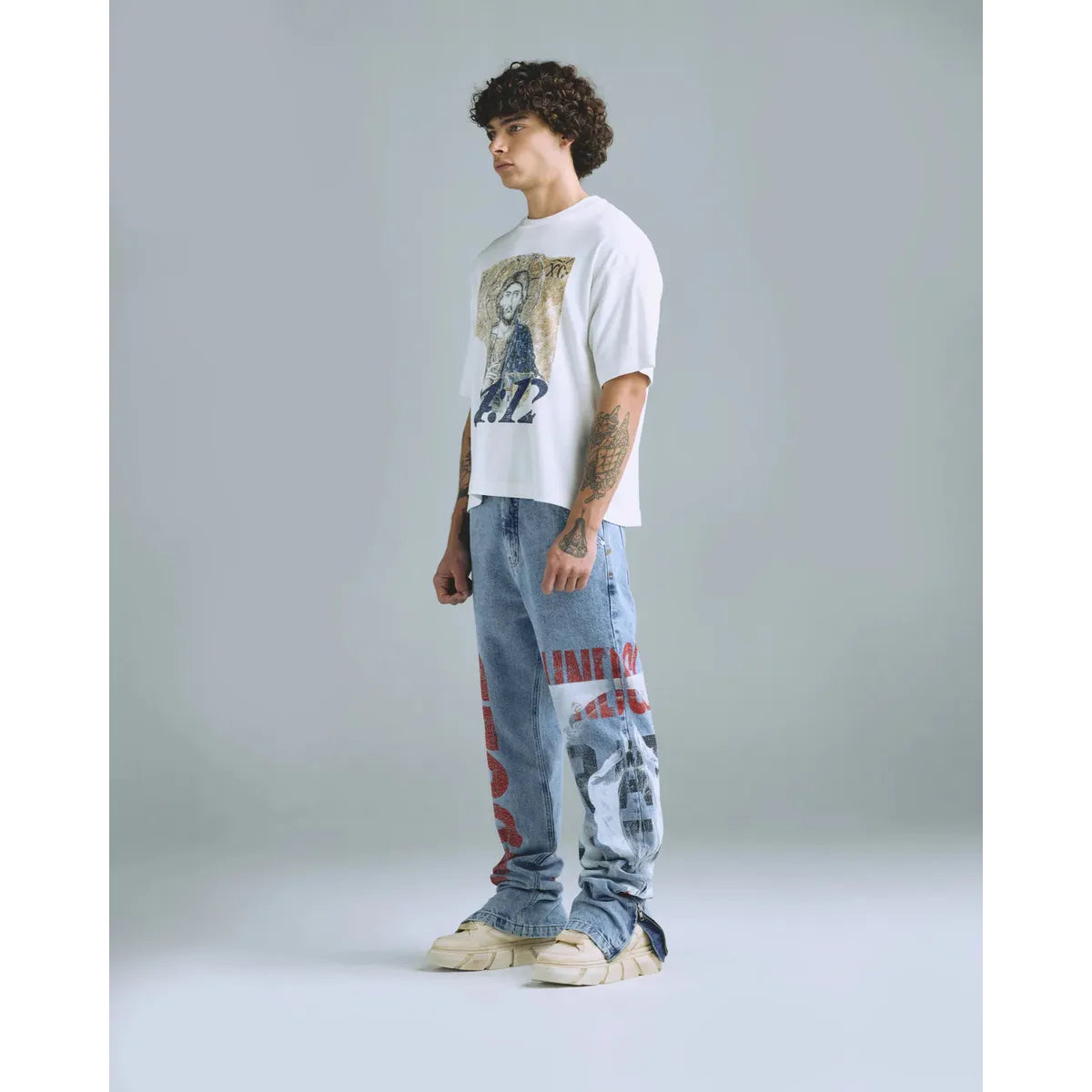 Undergold Gratia Plena Pantocrator Boxy Fit T-shirt White