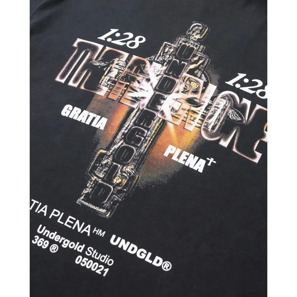 Undergold Gratia Plena The Risen One T-shirt Vintage Black