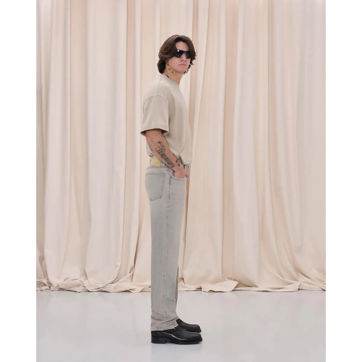 Haikure Pearl Grey Tokyo Slim Trousers