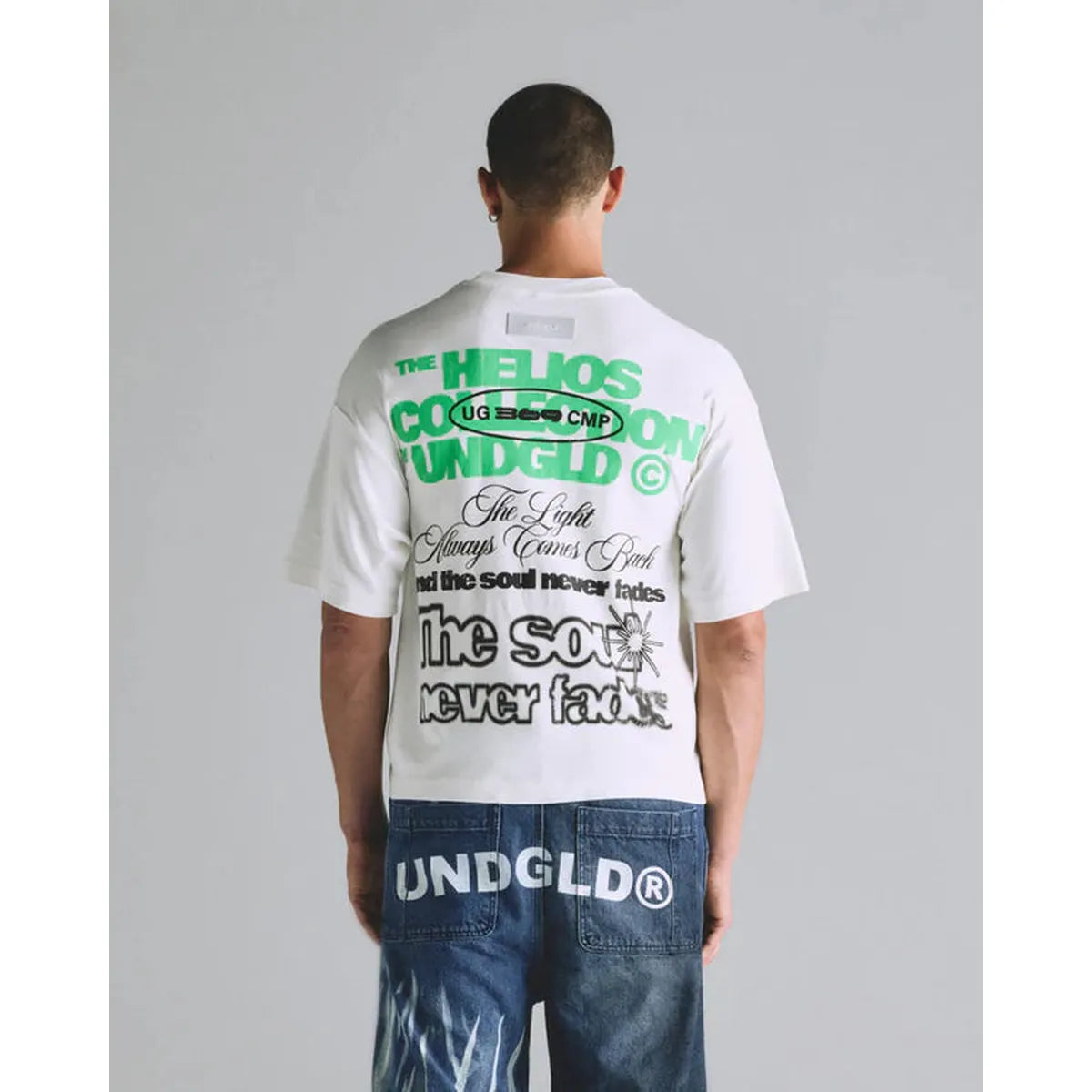 Undergold Helios Face Boxy Fit White T-shirt