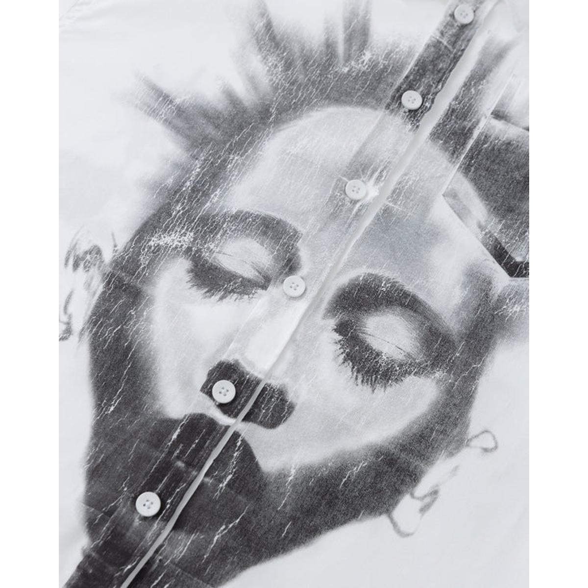 Undergold Helios Face Long Sleeve Boxy Bone Shirt