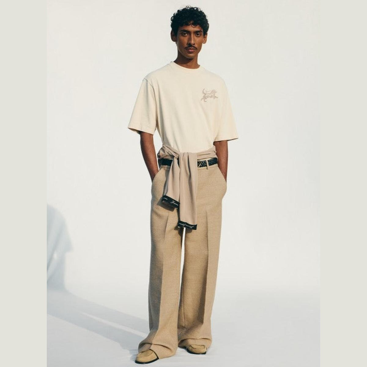 Jacquemus Rita T-Shirt in Multi-Beige