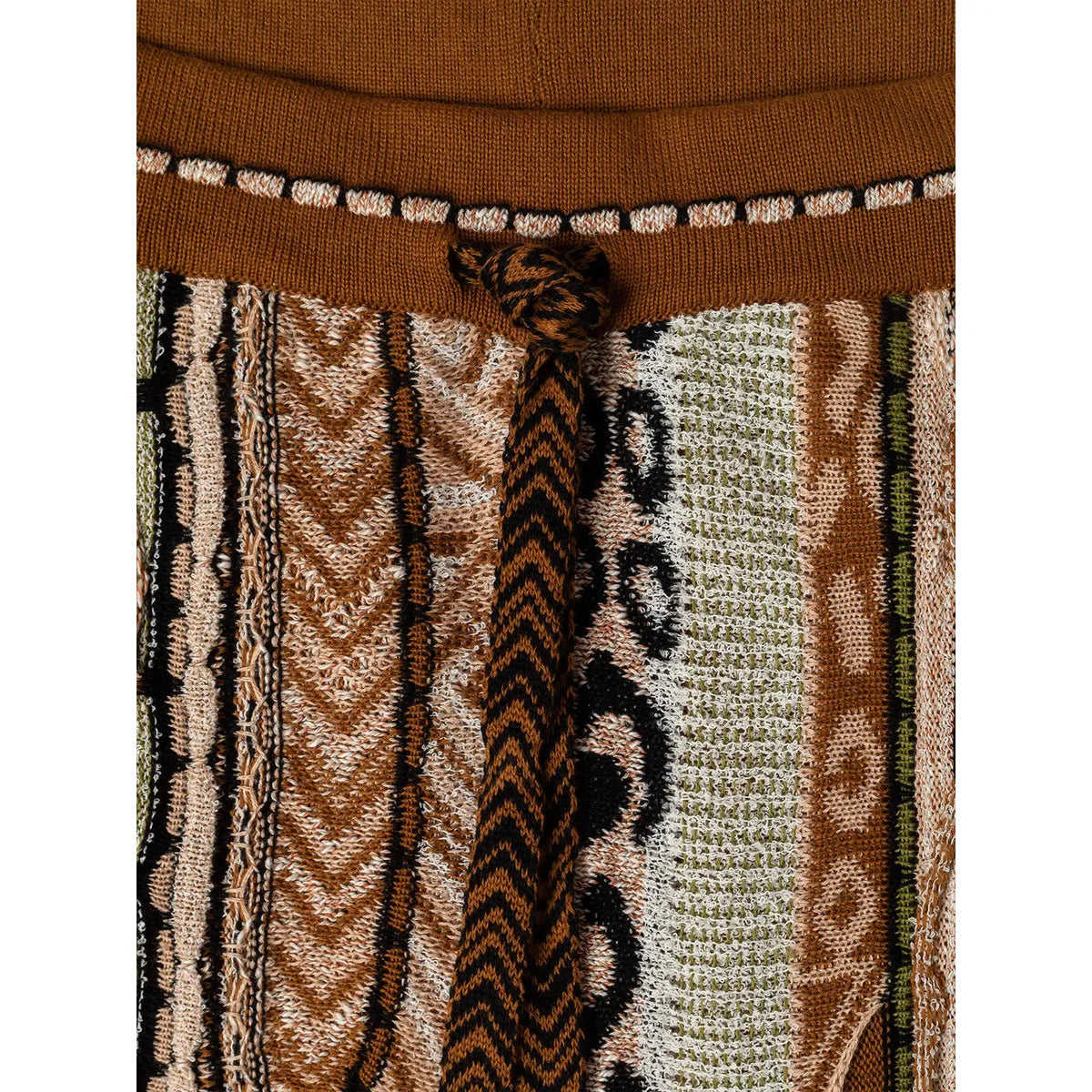 Laneus Chocolate Jacquard Bermuda Shorts