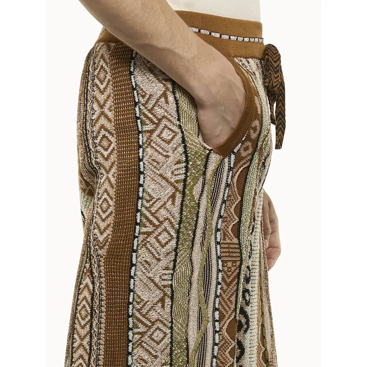 Laneus Chocolate Jacquard Bermuda Shorts