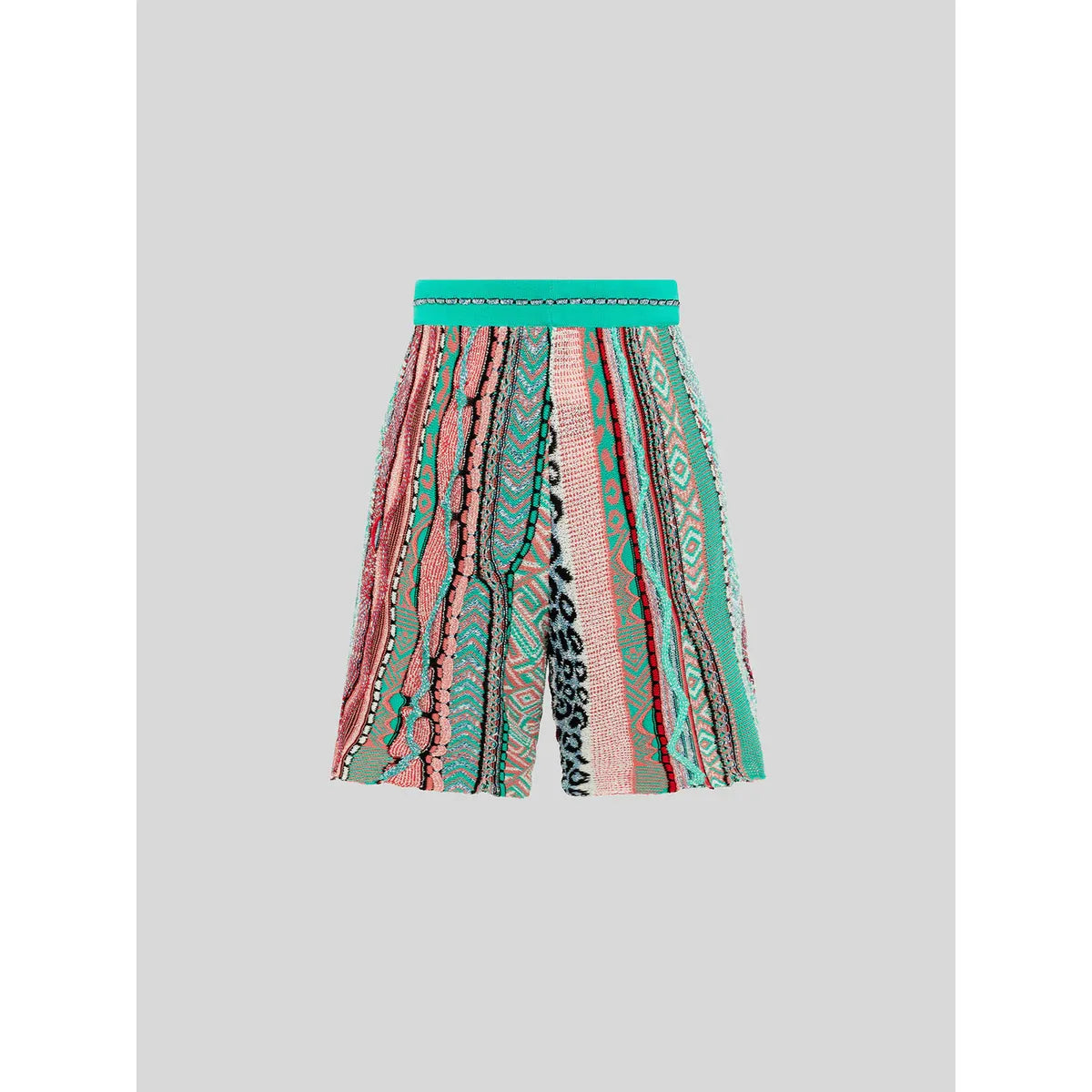Laneus Emerald Green Jacquard Bermuda Shorts