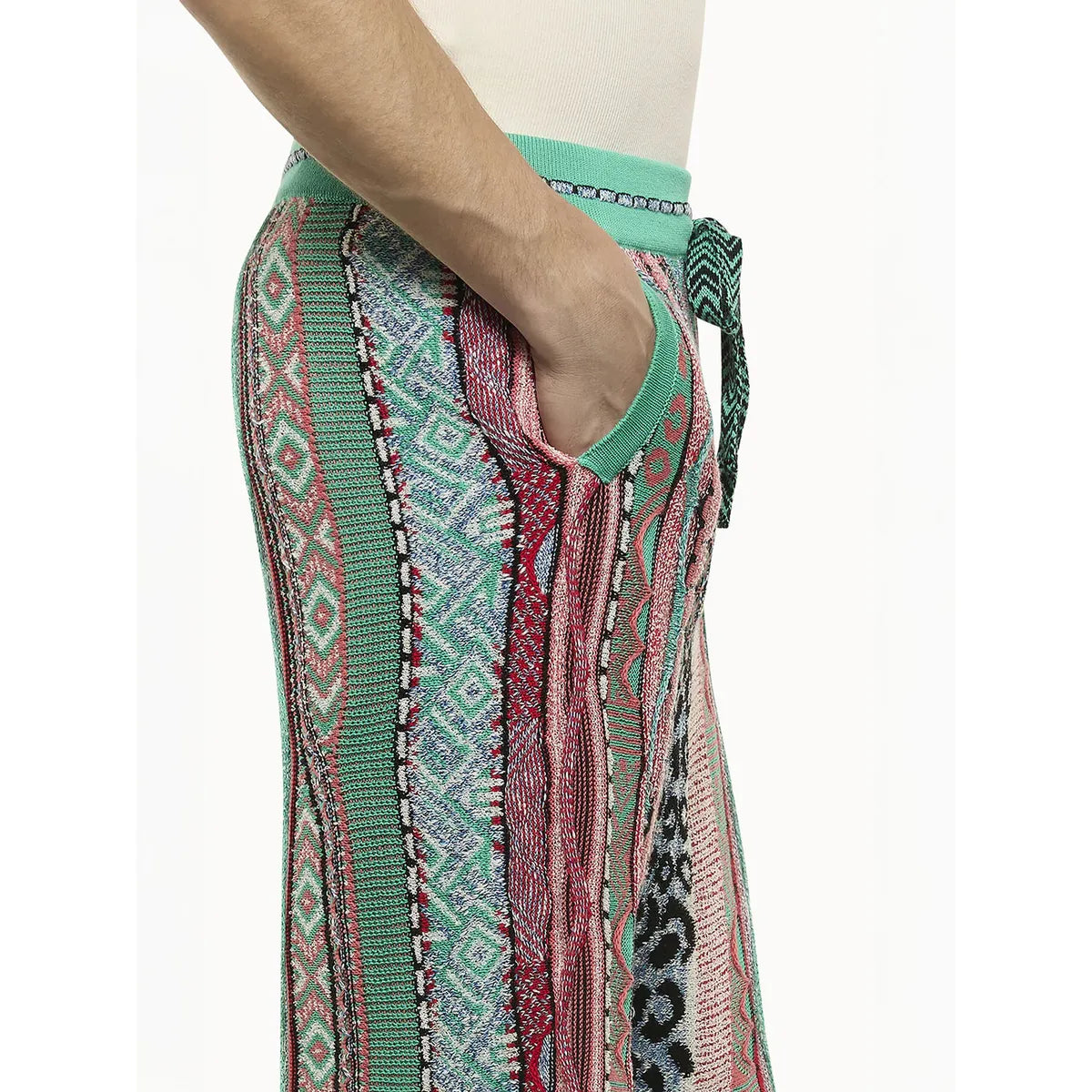 Laneus Emerald Green Jacquard Bermuda Shorts