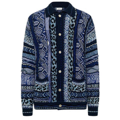 Laneus Oversized Knit Cardigan in Blue