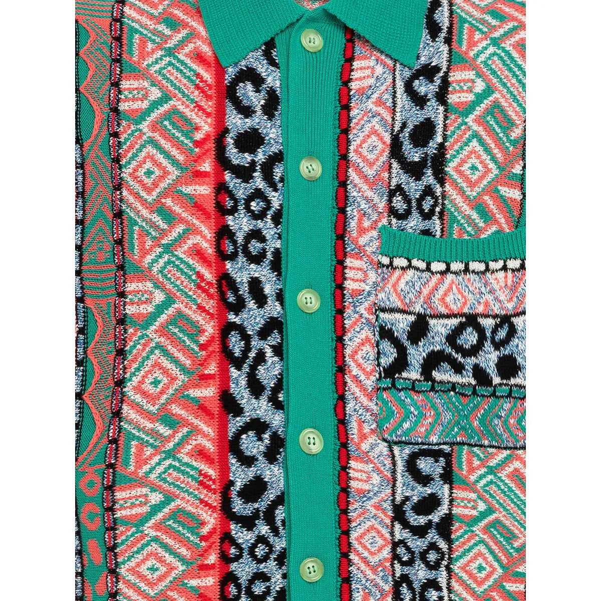 Laneus Emerald Green Multi-Thread Jacquard Shirt